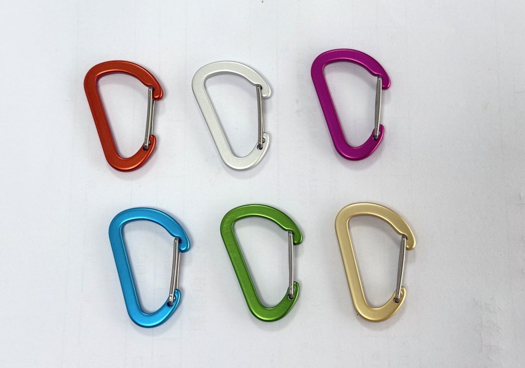 D Shaped Wire-Gate Aluminum Carabiner